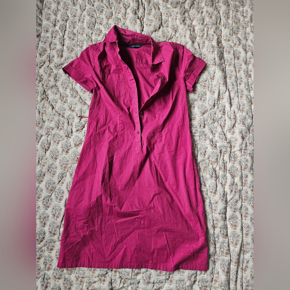 Pink Button-Up Dress